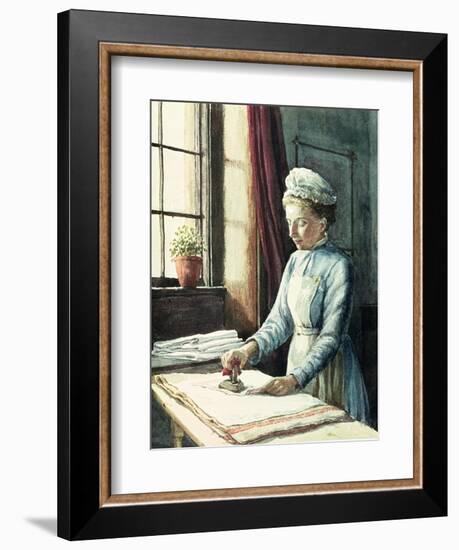 Laundry Maid, circa 1880-null-Framed Giclee Print