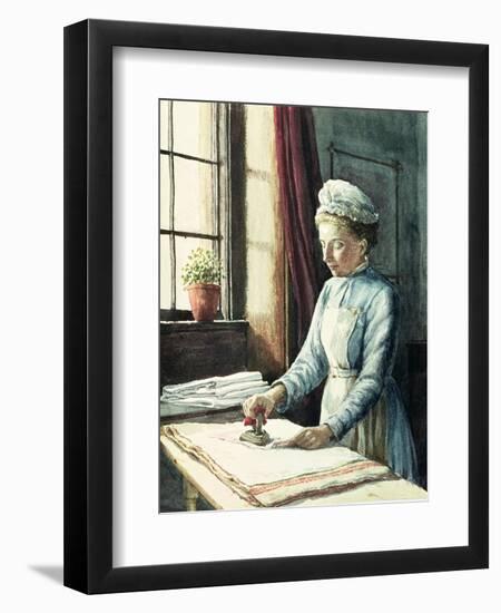 Laundry Maid, circa 1880-null-Framed Giclee Print