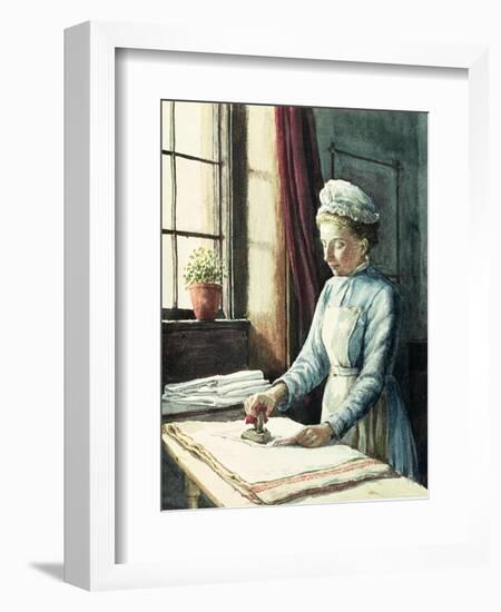 Laundry Maid, circa 1880-null-Framed Giclee Print