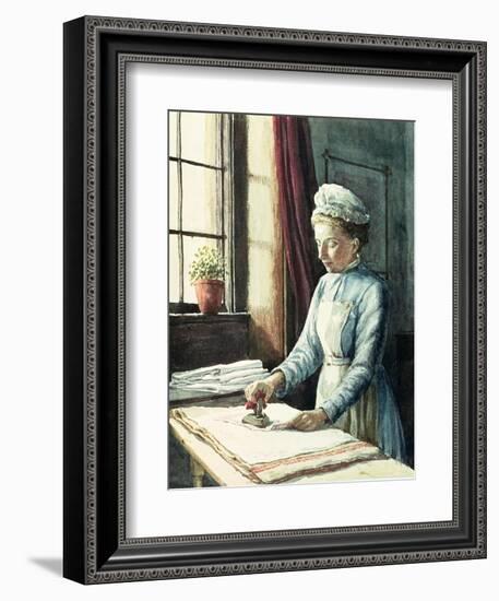 Laundry Maid, circa 1880-null-Framed Giclee Print