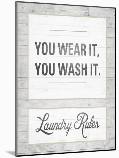 Laundry Rules-Sd Graphics Studio-Mounted Art Print