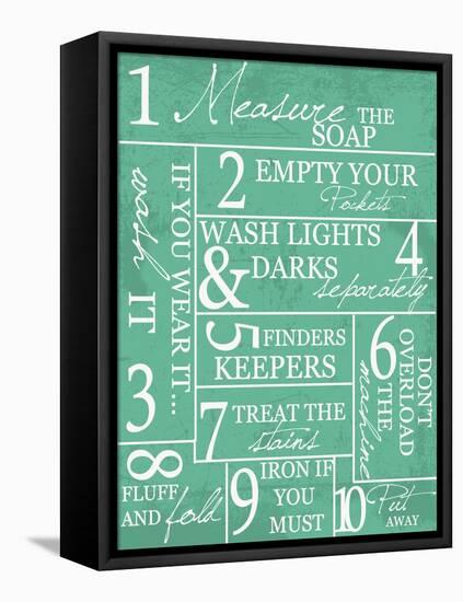 Laundry Rules-Taylor Greene-Framed Stretched Canvas