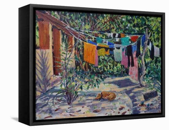 Laundry Shadows 2021 (oil)-Tilly Willis-Framed Premier Image Canvas