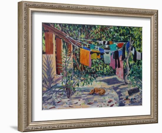 Laundry Shadows 2021 (oil)-Tilly Willis-Framed Giclee Print