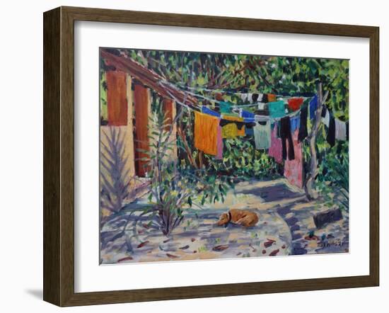 Laundry Shadows 2021 (oil)-Tilly Willis-Framed Giclee Print