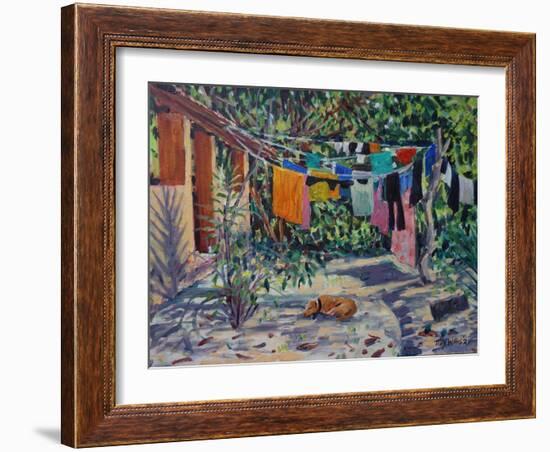 Laundry Shadows 2021 (oil)-Tilly Willis-Framed Giclee Print