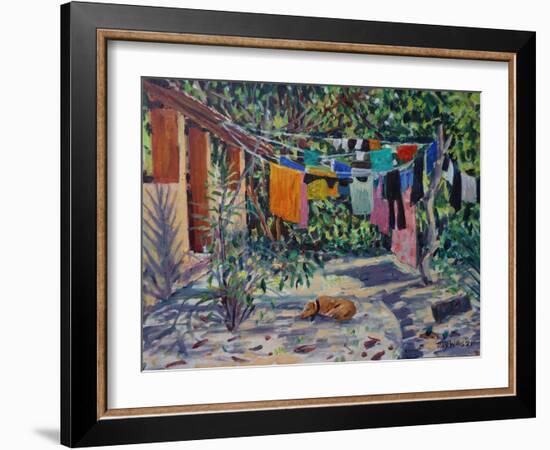 Laundry Shadows 2021 (oil)-Tilly Willis-Framed Giclee Print