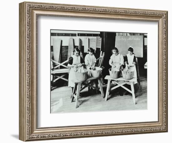 Laundry Work, Tennyson Street School, Battersea, London, 1907-null-Framed Photographic Print