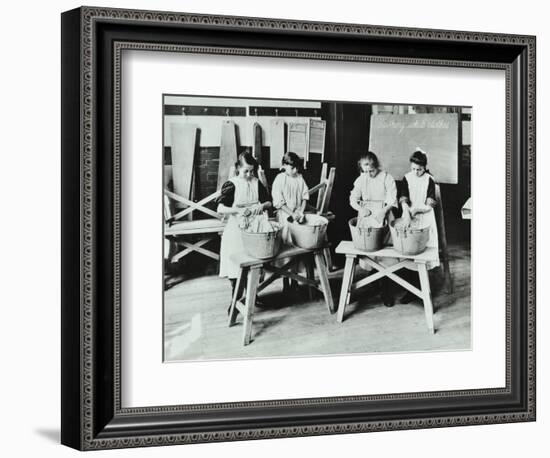 Laundry Work, Tennyson Street School, Battersea, London, 1907-null-Framed Photographic Print