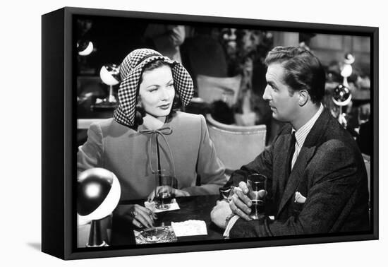 LAURA, 1944 directed by OTTO PREMINGER Gene Tierney and Vincent Price (b/w photo)-null-Framed Stretched Canvas