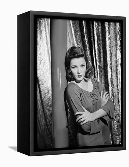 LAURA, 1944 directed by OTTO PREMINGER Gene Tierney (b/w photo)-null-Framed Stretched Canvas