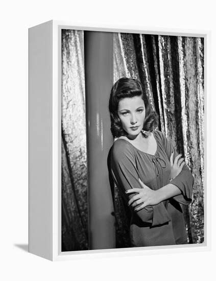 LAURA, 1944 directed by OTTO PREMINGER Gene Tierney (b/w photo)-null-Framed Stretched Canvas