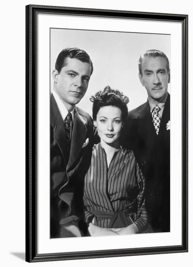 LAURA, 1944 directed by OTTO PREMINGER Laura, 1944 Dana Andrews, Gene Tierney and Clifton Webb (b/w-null-Framed Photo