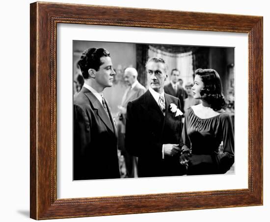 Laura, Dana Andrews, Clifton Webb, Gene Tierney, 1944-null-Framed Photo