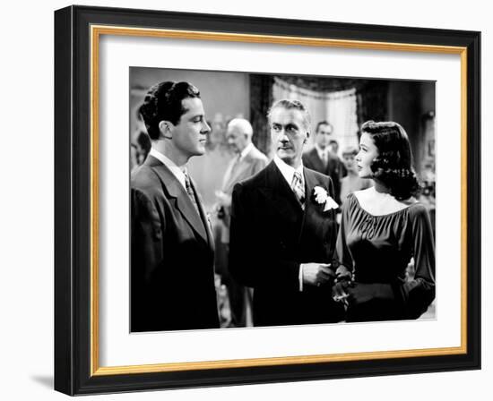 Laura, Dana Andrews, Clifton Webb, Gene Tierney, 1944-null-Framed Photo