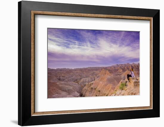 Laura Grier at Sunrise at the Badlands, Black Hills, South Dakota-Laura Grier-Framed Photographic Print