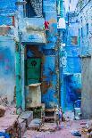 Street Scene of the Blue Houses, Jodhpur, the Blue City, Rajasthan, India, Asia-Laura Grier-Photographic Print