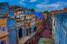 The Blue Rooftops in Jodhpur, the Blue City, Rajasthan, India, Asia-Laura Grier-Photographic Print