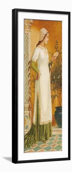 Laura lesend. 1885 (Laura war eine junge Frau, für die der Dichter Petrarca (1304-1374)-Walter Crane-Framed Giclee Print