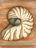 Shell on Stripes I-Laura Nathan-Framed Art Print