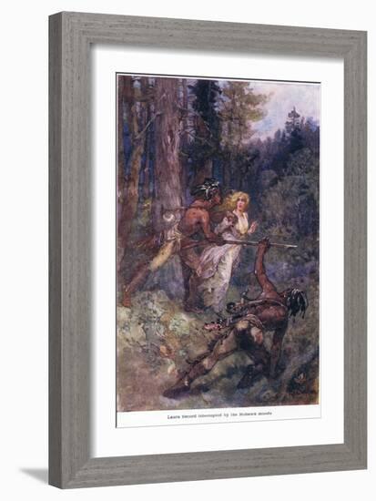 Laura Secord Intercepted by the Mohawk Scouts, C.1920-Henry Sandham-Framed Giclee Print