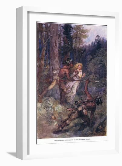 Laura Secord Intercepted by the Mohawk Scouts, C.1920-Henry Sandham-Framed Giclee Print