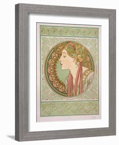 Laurel, 1901-Alphonse Mucha-Framed Giclee Print