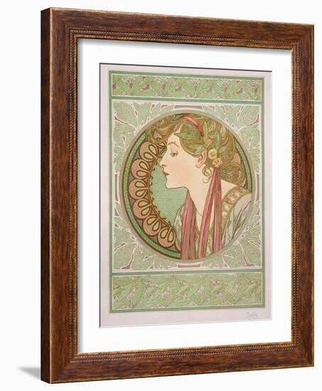 Laurel, 1901-Alphonse Mucha-Framed Giclee Print