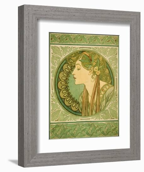 Laurel, 1921-Alphonse Mucha-Framed Giclee Print