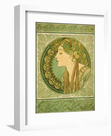 Laurel, 1921-Alphonse Mucha-Framed Giclee Print