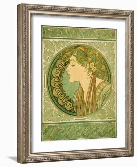 Laurel, 1921-Alphonse Mucha-Framed Giclee Print