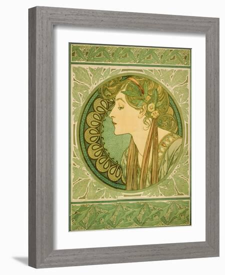 Laurel, 1921-Alphonse Mucha-Framed Giclee Print