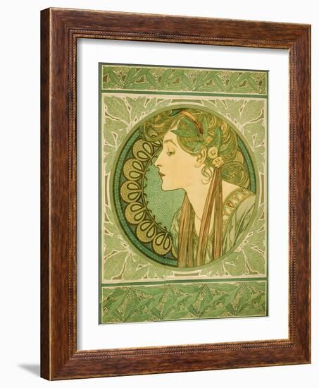 Laurel, 1921-Alphonse Mucha-Framed Giclee Print