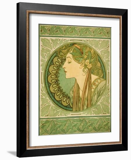 Laurel, 1921-Alphonse Mucha-Framed Giclee Print