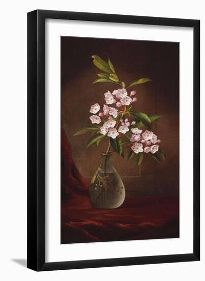 Laurel Blossoms in a Vase-Martin Johnson Heade-Framed Giclee Print