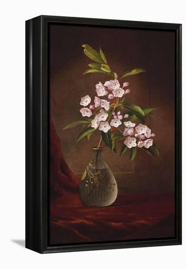 Laurel Blossoms in a Vase-Martin Johnson Heade-Framed Premier Image Canvas