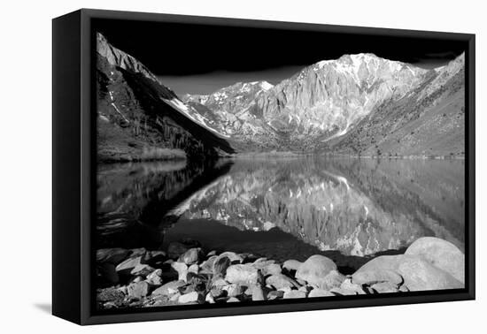 Laurel Mountain Reflections BW-Douglas Taylor-Framed Stretched Canvas