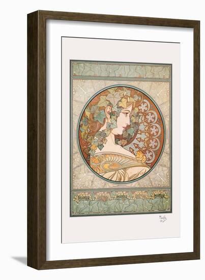 Laurel-Alphonse Mucha-Framed Art Print