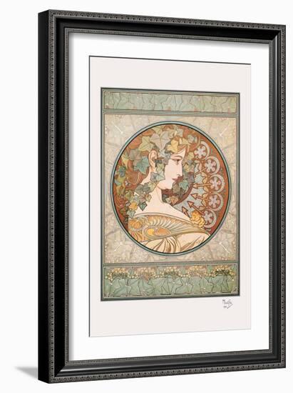 Laurel-Alphonse Mucha-Framed Art Print