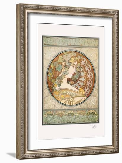 Laurel-Alphonse Mucha-Framed Art Print