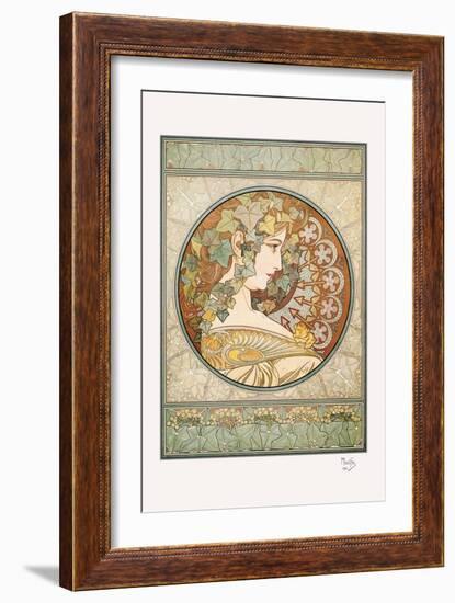 Laurel-Alphonse Mucha-Framed Art Print