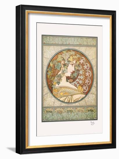 Laurel-Alphonse Mucha-Framed Art Print