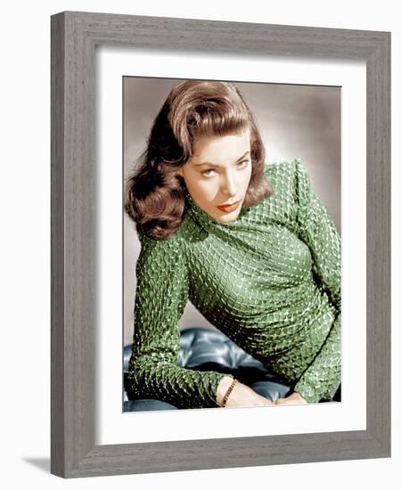 Lauren Bacall, ca. 1946-null-Framed Photo