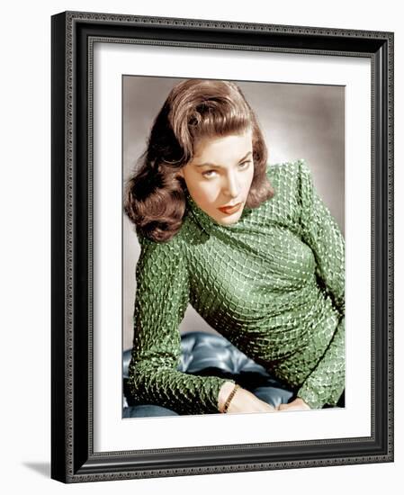 Lauren Bacall, ca. 1946-null-Framed Photo