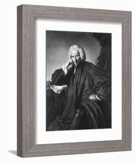 Laurence Sterne, Engraved by Edward Fisher-Sir Joshua Reynolds-Framed Giclee Print