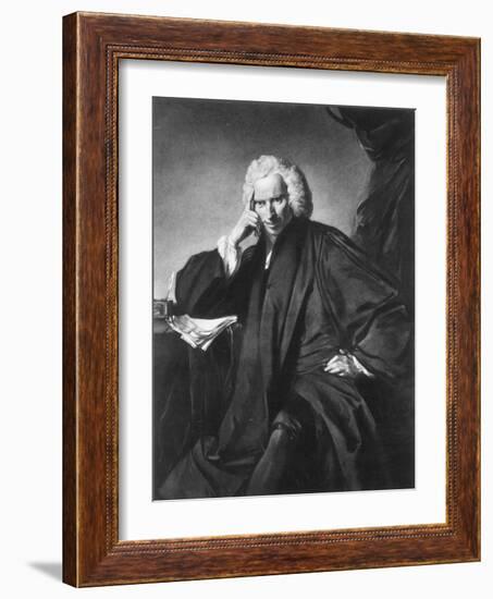 Laurence Sterne, Engraved by Edward Fisher-Sir Joshua Reynolds-Framed Giclee Print