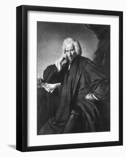 Laurence Sterne, Engraved by Edward Fisher-Sir Joshua Reynolds-Framed Giclee Print