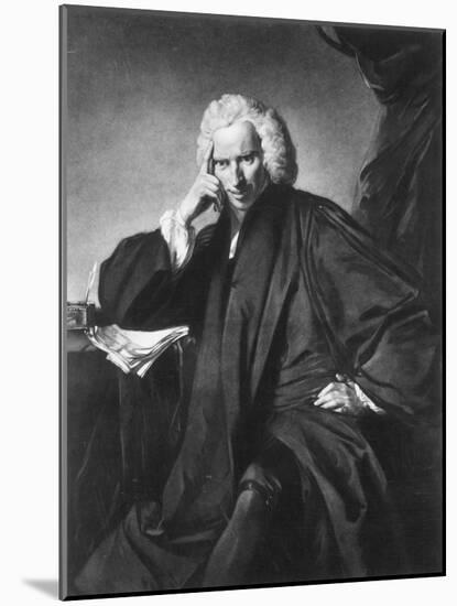 Laurence Sterne, Engraved by Edward Fisher-Sir Joshua Reynolds-Mounted Giclee Print