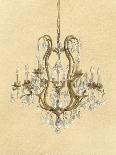 Elegant Chandelier II-Laurencon-Framed Art Print