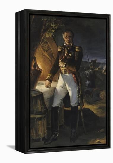 Laurent, marquis de Gouvion Saint Cyr, maréchal de France (1764-1830), repr-Horace Vernet-Framed Premier Image Canvas